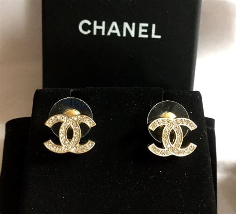 how much are chanel stud earrings|authentic chanel logo stud earrings.